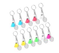 Yardwe 11pcs Mini Badminton Keychain with Shuttlecock and Racket Charms Lightweight Sports Bag Pendants for Badminton Player gifts for for for for for for Birthday Party Favors and Sport-themed