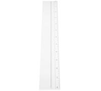 Yardwe 12-inch Plastic Straight Ruler with Magnifying Function, Measuring Scale for Office and Teaching, Visibility and Portable Design for Students and Professionals