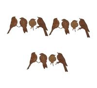 Yardwe 12 Pcs Metal Bird Plugin Birds Robin Garden Ornaments Decorations Outdoors Hanging Rusty Outdoor Decor Tree Stakes with Screws Stake with Screws Metal Iron Brown