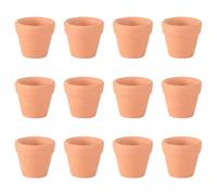 Yardwe 12 Pcs Mini Small Succulent Clay Ceramic Plant Pots Nursery Pot Terracotta Pot for Wedding Favor Plants Crafts (3x3cm)