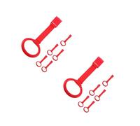 Yardwe 12 pcs Pull Up Rings for Crib and Playpen Secure Attachment Walking Training Tool Multifunctional Stand Assist Rings for Safe and Stable Support Red