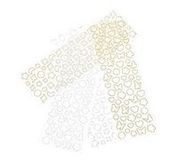 Yardwe 12 Sheets Scrapbooking Stickers with Gold and Silver Edged Butterflies and Hearts Handmade Planner Decals for DIY Journals Albums and Craft Decoration