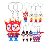 Yardwe 12pcs Creative Clown Shape Key Chains Bag Pendants with Buckle for Hanging Random Mix Fun Gift for Family and Friends Suitable for Keys Phone Car Decoration Random Color