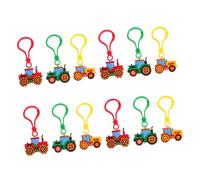 Yardwe 12pcs Cute Agricultural Vehicle Keychains for Boys and Girls Versatile Lobster Clasp Construction Theme Accessories for Harvest Season Parties Classroom Rewards and Unique