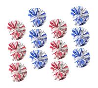 Yardwe 12pcs Delicate Aerobics Pom Pom Ball for Adults Cheerleading Props Sparkle for Team Games