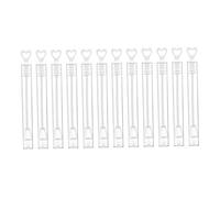 Yardwe 12pcs Empty Heart Shaped Bubble Wand Bottles for Refillable DIY Bubble Tubes for Parties and Summer Fun