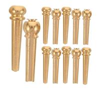 Yardwe 12pcs Guitar String Pins Brass Acoustic Bridge Pegs String Guitar Nails for Acoustic Repair Use as Practical Accessories