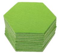 Yardwe 12pcs Hexagon Felt Wall Tiles Felt Hexagon Board Tiles Pretty Acoustic Message Boards with Hanging Watch Function for School Display Work-Art