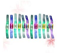 Yardwe 12Pcs LED Luminous Bracelets for Concerts and Parties Colorful Flash Wristbands Glow Accessories for Adults for Festivals and Night Events