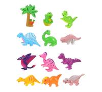 Yardwe 12pcs Mini Dinosaur Figurines Resin Models for Educational Science Exploration and Micro Landscape Decor Prehistoric Animal Miniatures for Party Favors Desk Ornaments and Accents