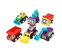 Yardwe 12pcs Mini Friction Powered Engineering Vehicle Educational Enlightenment Cars for Random Colors Safe and for Boys Random Color