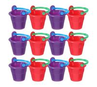 Yardwe 12Pcs Miniature Buckets Toy Dollhouse Accessories Small Plastic Buckets for Micro Landscape Decor Garden Beach Containers for Kids