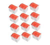 Yardwe 12Pcs Miniature Cottage Model Intricate Tiny House Figurines for Micro Landscape Decoration for DIY Dollhouse Village and Fairy Garden Accessories