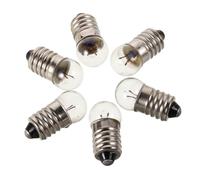 Yardwe 12Pcs Miniature Flashlight Bulbs Screw Base Light Bulbs for Physics Experiments Easy Installation Compact for Camping and DIY Applications