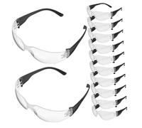 Yardwe 12pcs Safety Glasses with Elastic Arms Protective Eyewear Fog Coating Clear Vision Comfortable Nose Pad for Science Lab Party