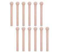 Yardwe 12pcs Solid Wood Pegboard Hooks Round Sphere Wooden Pegs for Easy Installation and Storage, for Home Decor and Studies, Sturdy Natural Wood Hanging Hooks