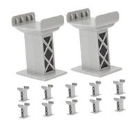 Yardwe 12pcs Train Track Accessories Elevated Track Pillars for Support Risers Compatible with All Major Brands for Creative Railway Scene Building