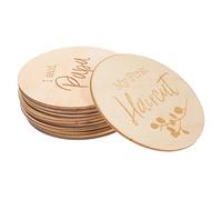Yardwe 12Pcs Wooden Milestone Photo Cards Growth Journey Discs for Newborn Months Milestone Signs for Diary Photo Props for Expecting Moms