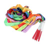 Yardwe 14Pcs Colorful Dancing Streamers Rhythmic Gymnastics Ribbons for and Twirling Mixed Color Silks for Energetic Movement and Fun