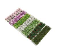 Yardwe 14pcs Mini Artificial Flower Clusters Realistic Tiny Miniature Plants for Dollhouse Garden Railway Micro Landscape Decoration