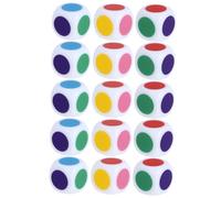 Yardwe 15Pcs Color Cognitive Dices for Educational Learning Acrylic Teaching Dices for Counting and Interactive Games Lightweight Easy to Clean Educational