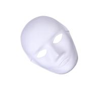 Yardwe 15pcs DIY Full Face Blank Paper Pulp Masks for Halloween Scary Ghost Cosplay Hip Hop Dance Party Eco Friendly Male Face Masks with Elastic Strap for Masquerade and Costume Events