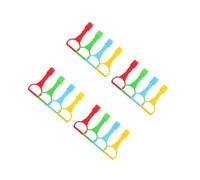 Yardwe 16 Pcs Pull Up Rings for Crib Playpen Vibrant Red Yellow Blue Green Support Standing and Walking Training Strengthen Upper Body Coordination Safe Walking Aid