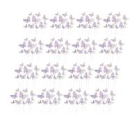 Yardwe 160pcs Butterfly Cake Toppers in Lavender with Vibrant Colors and Flexible Compatibility, Paper and Aluminium Wire Material, Unique Butterfly Style for Birthday Party and Wedding