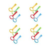 Yardwe 16pcs Crib Hanging Pull Rings for Boys and Girls Walking Learning Tools Nursery Cot Ring Stand up Handle for Boy Girl Bed and Nursery Play Gym