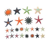 Yardwe 16pcs Realistic Sea Star Figurines Ocean Life Sea Creatures for Pool Beach Games and Soft Ocean Animal Ornaments