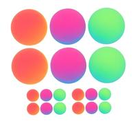Yardwe 18pcs Two-tone Gradient Color Bouncy Balls Jumbo Super Bounce Rubber for Party Favors Carnival Prizes Matte Textured Surface for Safe Grip and Energetic Play