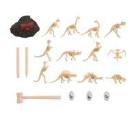 Yardwe 19Pcs Dinosaur Skeleton Excavation for Realistic Imitation Dinosaurs Model Educational Digging Kit with Tools Interactive Archaeology Play for Boys
