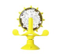 Yardwe 1pc Cat Windmill Food Leakage Toy Interactive Slow Feeder for Exercise Training Engaging Pet Dispenser to Yellow