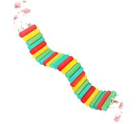 Yardwe 1pc Colorful Pet Ladder for Hamsters Parrots Natural Exercise Climbing Toy Safe and Sturdy Design for Animals Fun Rainbow Path for Play and Activity
