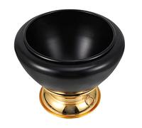 Yardwe 1pc Handmade Tibetan Singing Bowl Large Black Sound Bowl for Meditation and Yoga Polished Finish Craftsmanship Home Decoration Durable and Wear Resistant