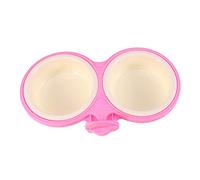 Yardwe 1pc Pet Food Bowl Hanging Double Bowl for Dogs and Cats Splash Anti- Design for Pets Color Easy to Clean