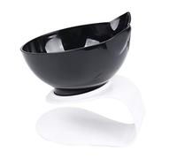 Yardwe 1pc Plastic Cat Bowl Tilting Design Anti-slip Base Easy Clean Detachable Cat Feeder Smooth Surface for Comfortable Eating and Kittens