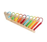 Yardwe 1pc Wooden Abacus Math Learning Tool for Educational Arithmetic for Boys Wooden Design for Mental Arithmetic Math Games Compact for Easy Storage