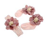 Yardwe 1Set Adorable Flower Headband Mid Calf Socks Comfortable Newborn Dressing present Breathable Lightweight Nursery Accessories for Days Celebration