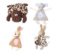 Yardwe 1set Bite-resistant Plush Dog Chew Toys Educational Cartoon Animal Design Interactive Sounds for Reducing Boredom and Destructive Behavior for Home and Shop Random Style