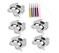 Yardwe 1Set Cute Animal Graffiti Inflatable Blank Mask for DIY Coloring Balloon and Safe for Creative Play for Artistic Skills Development