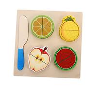 Yardwe 1Set Funny Fruit Cutting Puzzle for Early Educational Pretend Play Food Cutting Bright Fruit Simulation for Years Old