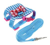 Yardwe 1set Hamster for Small Pets Breathable Vest Leash for Ferrets More Comfortable Fit for Outdoor Walking Jogging Activities Striped Small