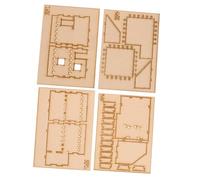 Yardwe 1Set Middle Eastern Two Wooden Puzzle Model DIY Craft Kit for Educational Building Kits High Grade Thoughtful Present for Craft