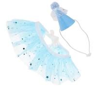 Yardwe 1set Pet Birthday Costume Hat Scar Cat Collar Creative Pet Accessories for Cats and Dogs Chic Design for Photo Shoots Skin-friendly and Breathable