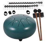 Yardwe 1set Steel Tongue Drum Notes Versatile Hand Drum for Music Education Yoga Meditation and Mind Healing Complete Kit English Songbook and Accessories