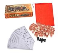 Yardwe 1Set Wooden Bingo Game with Double Sided Number Cards Accessories for Family Gatherings and Parties Lightweight and Portable Design
