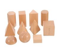 Yardwe 1sets Wooden Three Dimensional Shape Matching Blocks Educational Preschool Toy for Developing Hand-eye Coordination Logical Thinking and Creativity