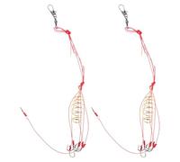 Yardwe 2 Boxes Fishing Hooks Trap Set: Carp Lure Feeder Cage - Spring Coil Bait Fishing Keeper - Carp Bait Tackle With Hooks - Great For Ponds And Rivers