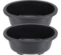 Yardwe 2 Pack Bonsai Pots 44 x cm Oval Plastic Bonsai Training Pots Tree Plants Pot Succulent Planter Pots for Garden, Yard, Office